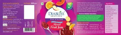 Diabliss Diabetic Friendly Mixed Fruit Jam