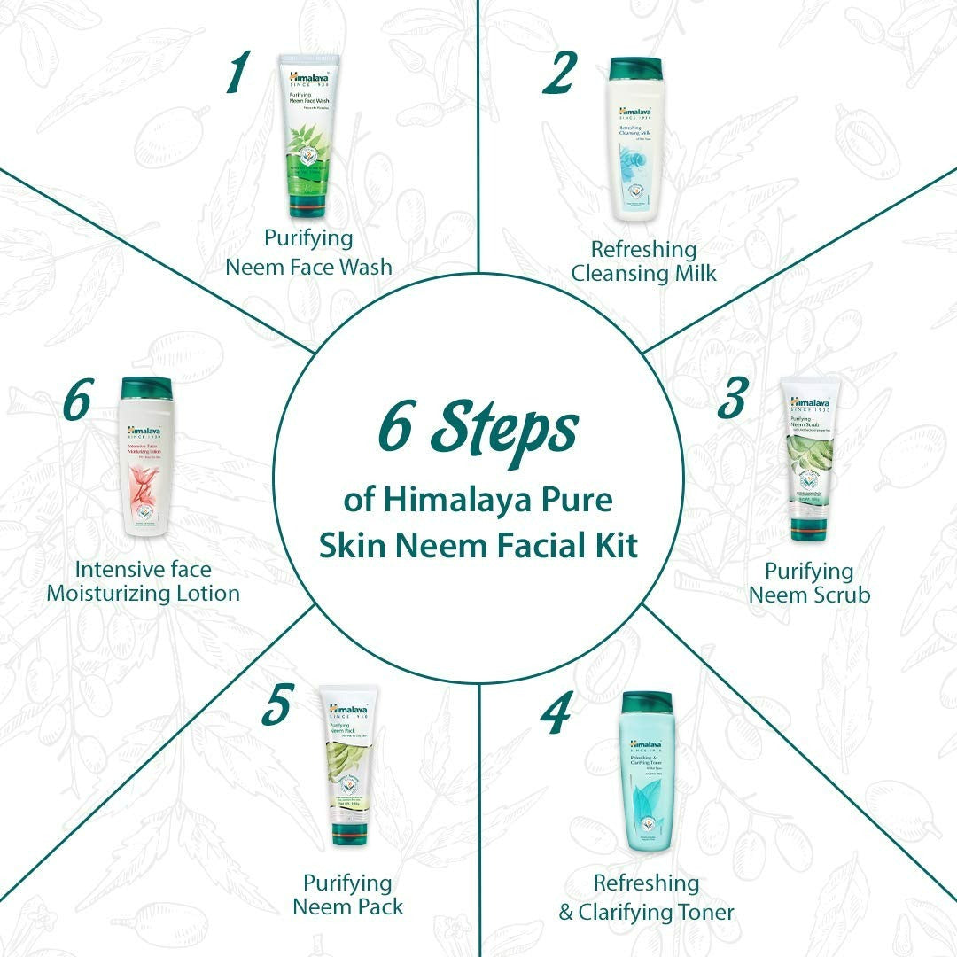 Himalaya Pure Skin Neem Facial Kit with Face Massager - DrMediCart