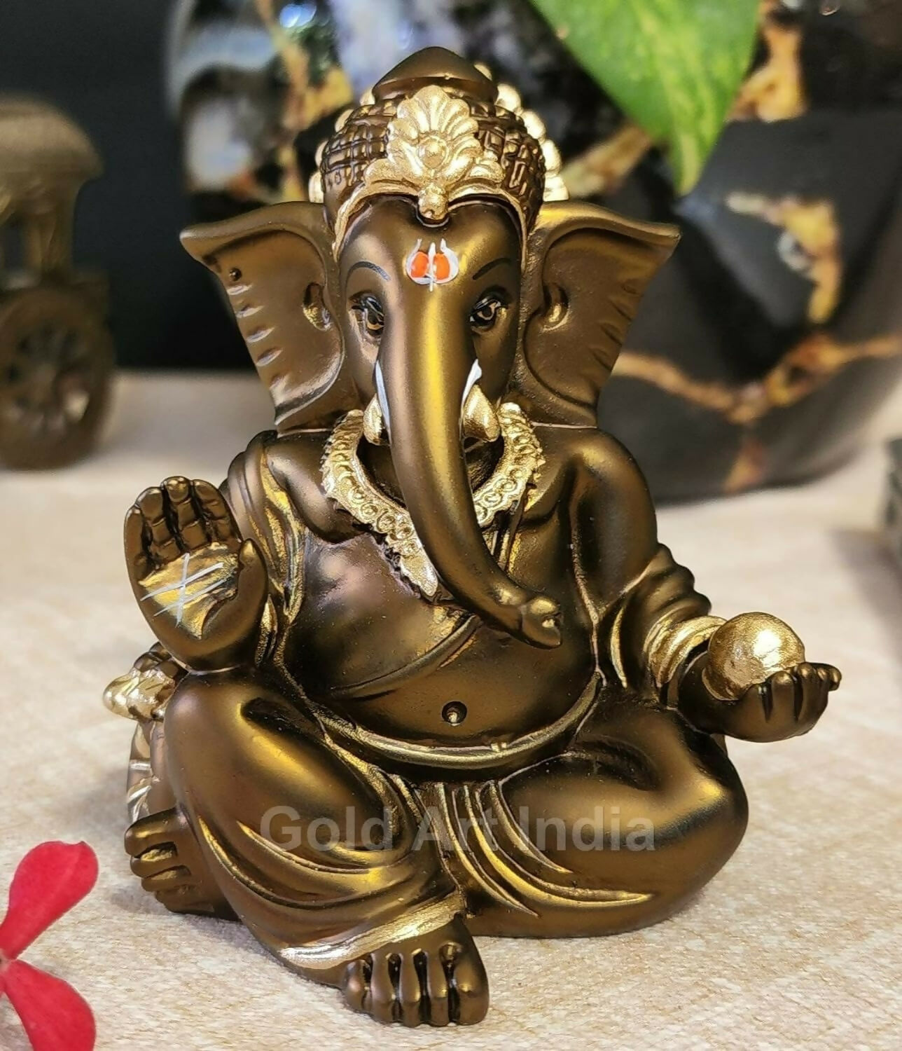 Buy Gold Art India Gaddi Ganesh Idol