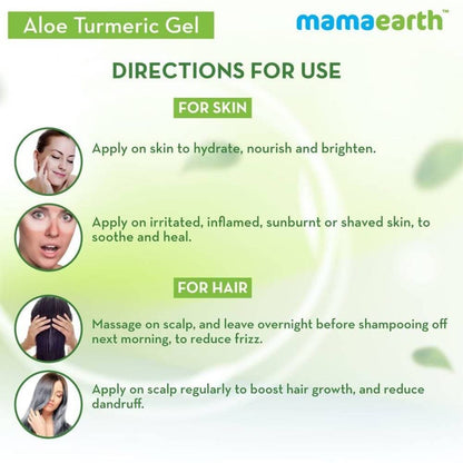Mamaearth Aloe Turmeric Gel For Skin & Hair - Drmedicart