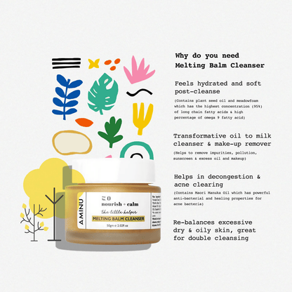 Aminu Melting Balm Cleanser for Makeup Removing & Double Cleansing
