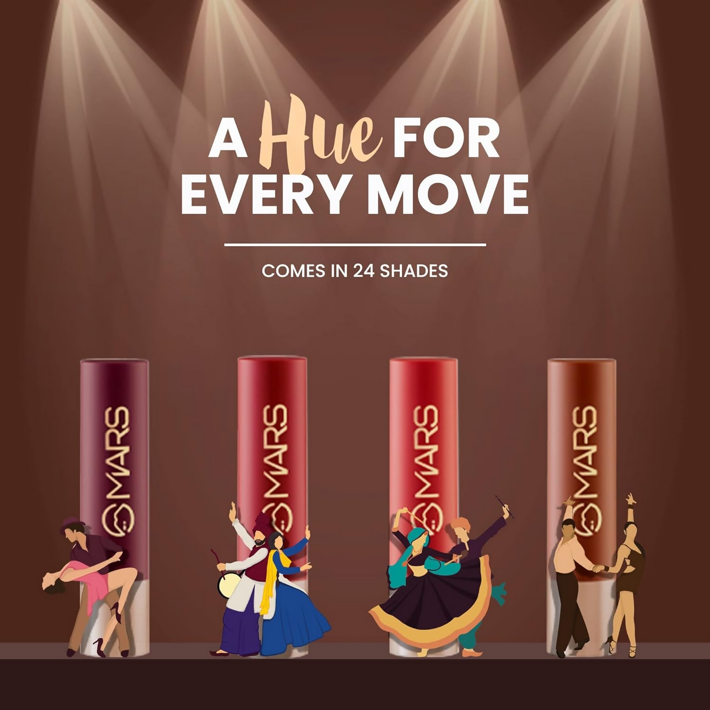 MARS Cosmetics Creamy Matte Long Lasting Lipstick -03 Jazz It Up