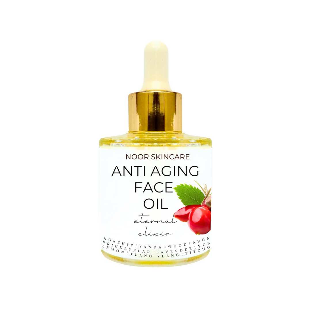 Noor Skincare Face Oil For Glowing Skin With Rosehip, Jojoba, Argan & Vitamin E