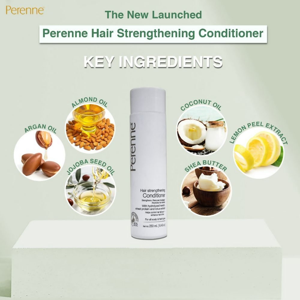 Perenne Hair Strengthening Conditioner With Hydrolyzed Keratin And Wheat Protein