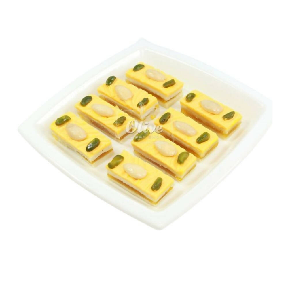 Olive Mithai Mango Badam Burfi
