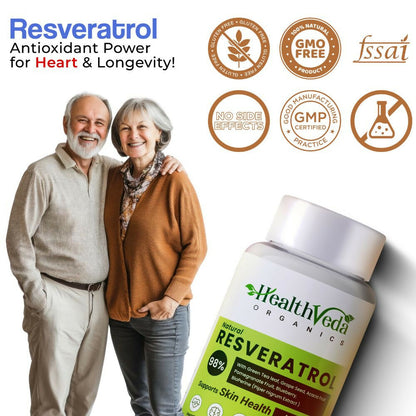 Health Veda Organics Resveratrol 250mg Capsules