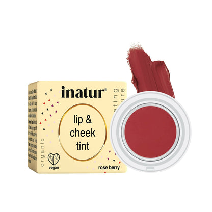 Inatur Lip and Cheek Tint Rose Berry