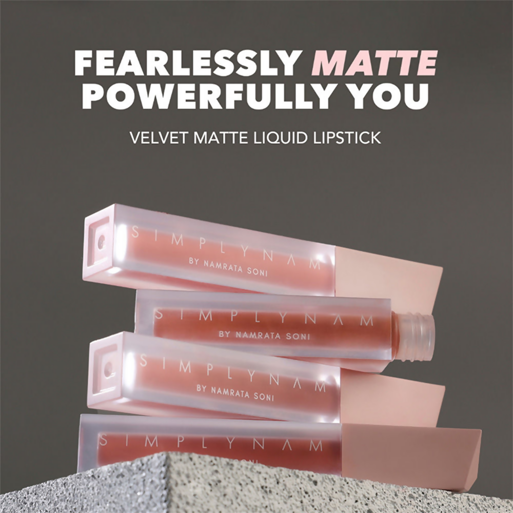 Simply Nam Velvet Matte Liquid Lipstick - Priya Peach Pink