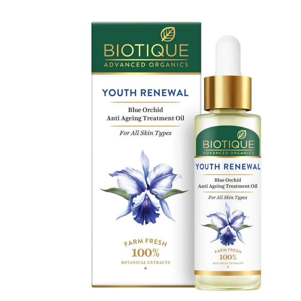 Buy Biotique Youth Renewal Blue Orchid age support     Treatment Oil from DrMediCart, Ship from India to USA