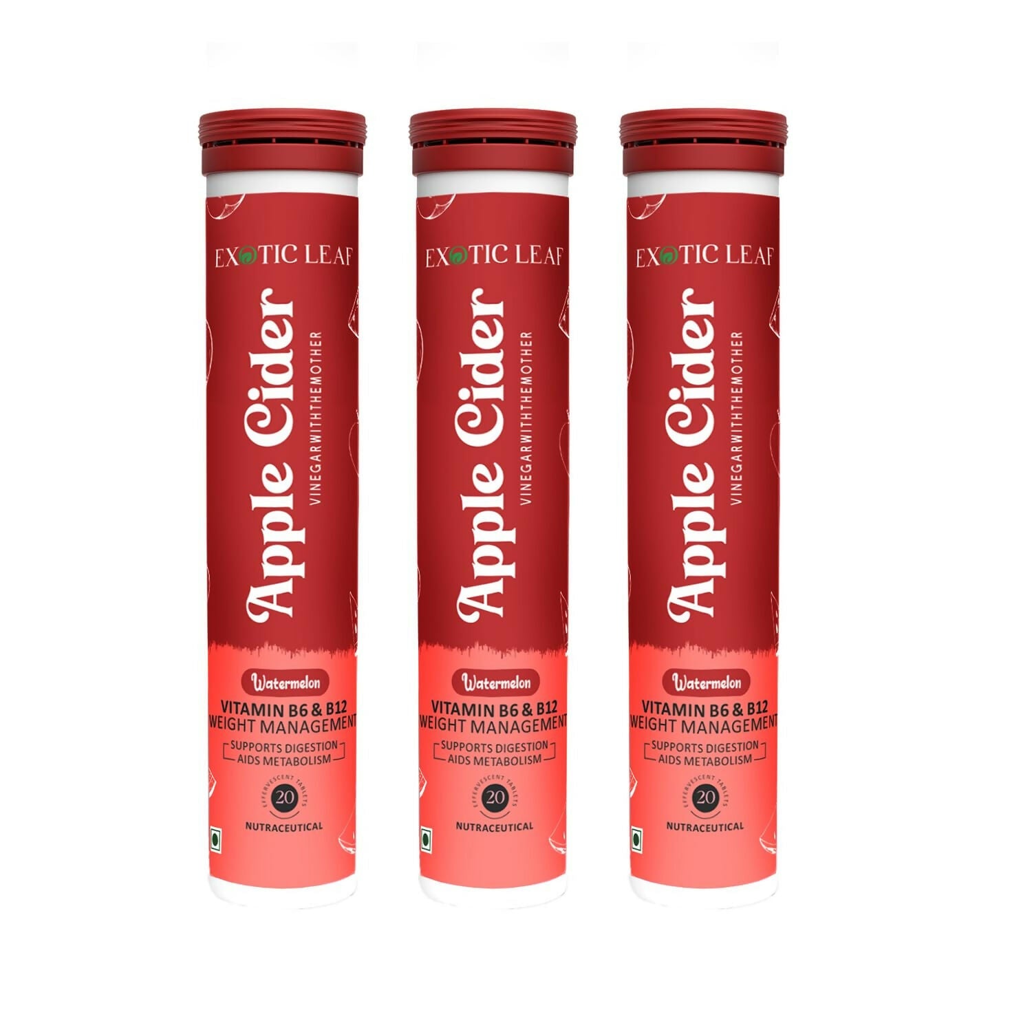 Exotic Leaf Watermelon Apple Cider Vinegar Tablets