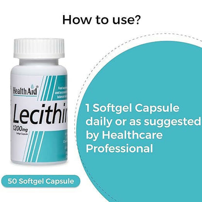 HealthAid Lecithin 1200 mg Softgel Capsules