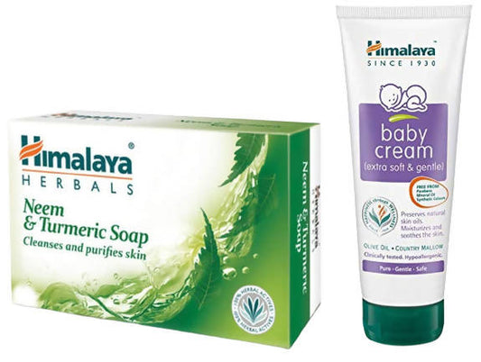 Buy Himalaya Herbals Neem And Turmeric Soap And Himalaya Baby Cream from DrMediCart, Ship from India to USA