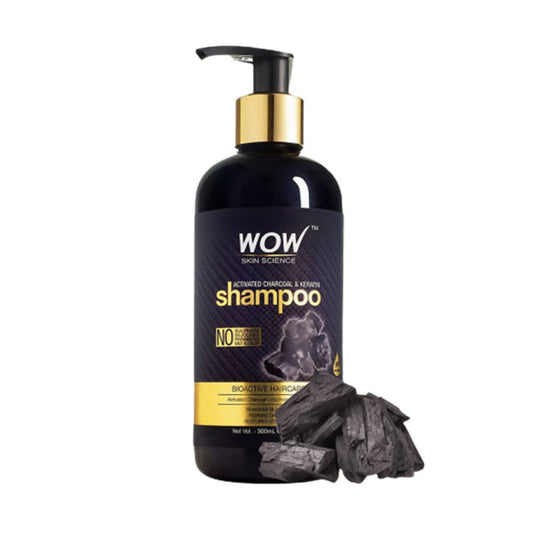 Wow Skin Science Activated Charcoal & Keratin Shampoo - DrMediCart