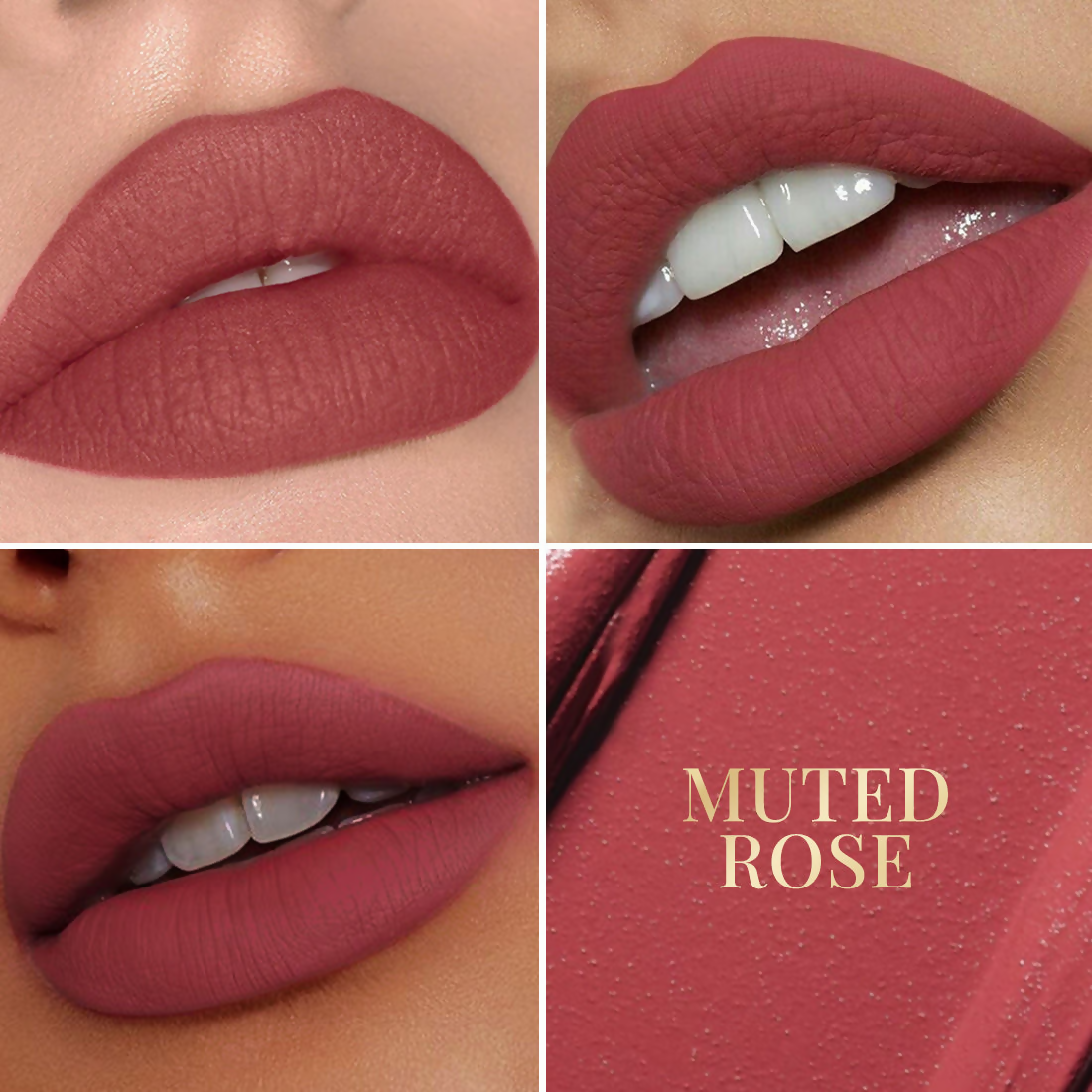 mCaffeine Shades Velvet Blur Matte Liquid Lipstick 12 Hrs Stay & Lightweight - Muted Rose
