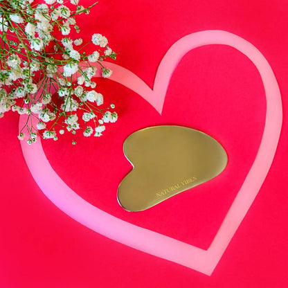 Natural Vibes Kwansha Face Massager with Free Gold Beauty Elixir Oil