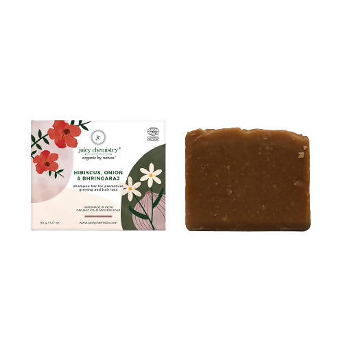 Juicy Chemistry Hibiscus, Onion & Bhringaraj Shampoo bar - DrMediCart