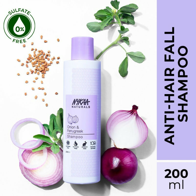 Nykaa Naturals Anti-Hair Fall Shampoo With Onion, Fenugreek - Drmedicart