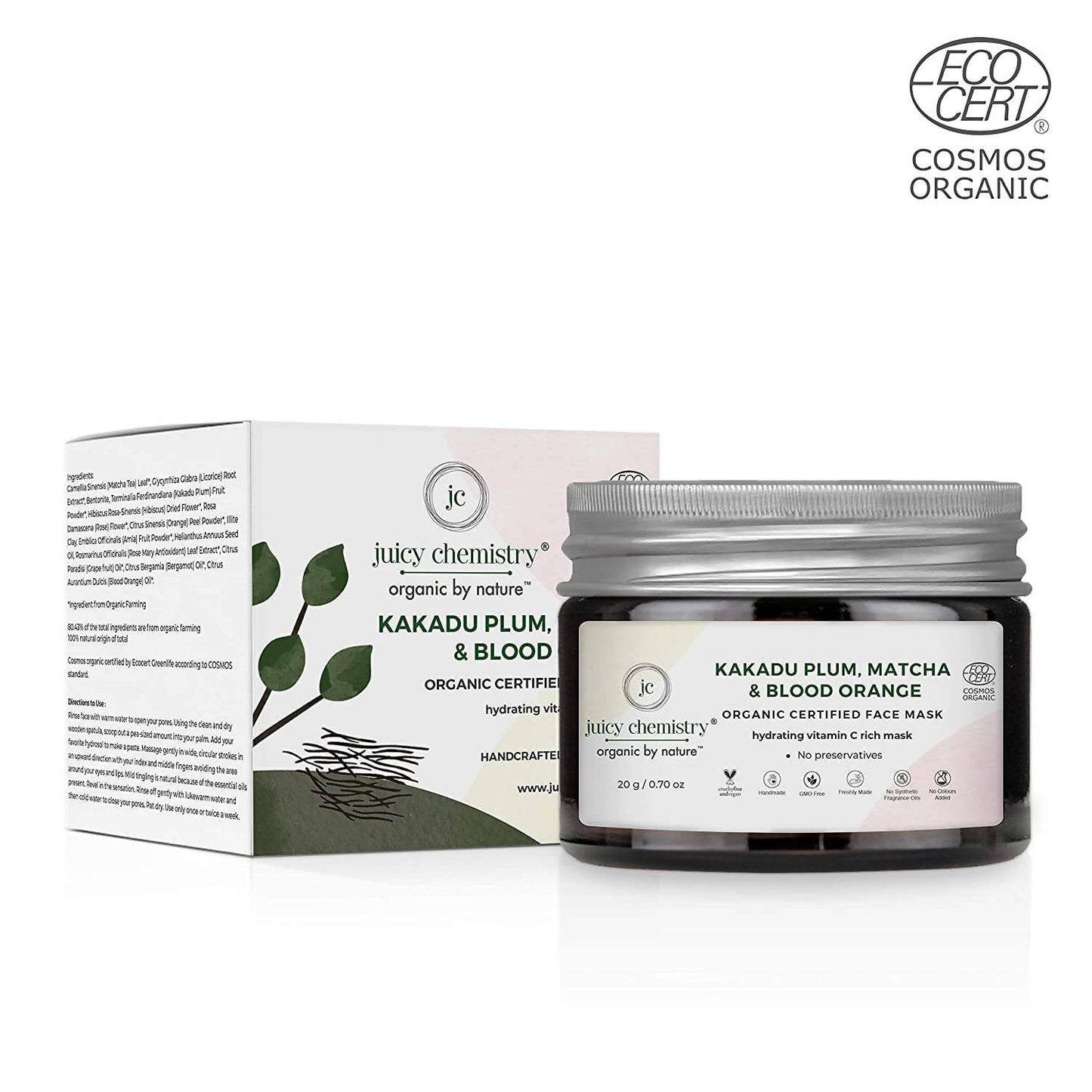 Juicy Chemistry Kakadu Plum, Matcha & Blood Orange Face Mask
