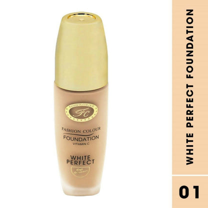 Fashion Colour White Perfect Vitamin C Foundation-02 Rose Ivory (Medium To Fair)