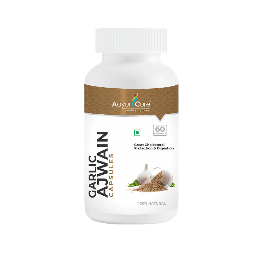 Buy Aayur Cure Garlic Ajwain Capsules from DrMediCart, Ship from India to USA
