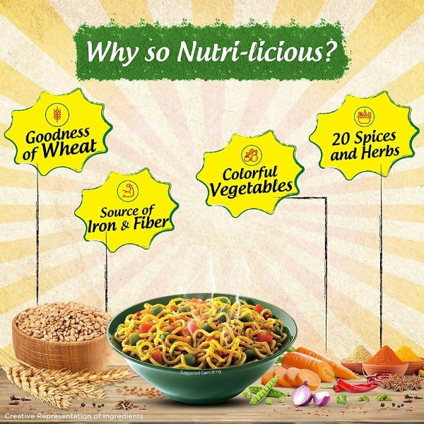 Maggi Nutri-Licious Masala Atta Noodles - Veg 290 Gms Pouch