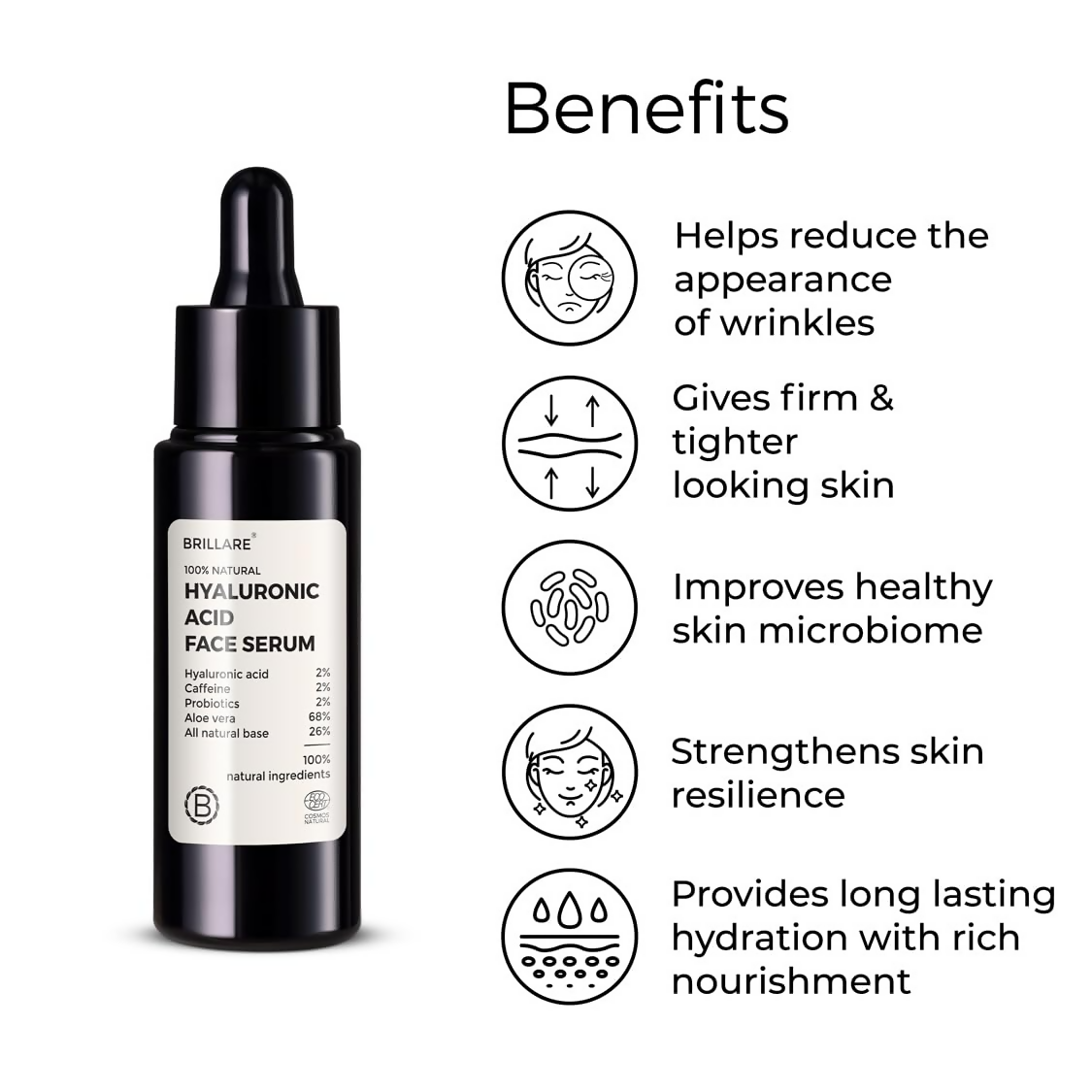 Brillare 2% Hyaluronic Acid Serum Anti-ageing & Fine Lines