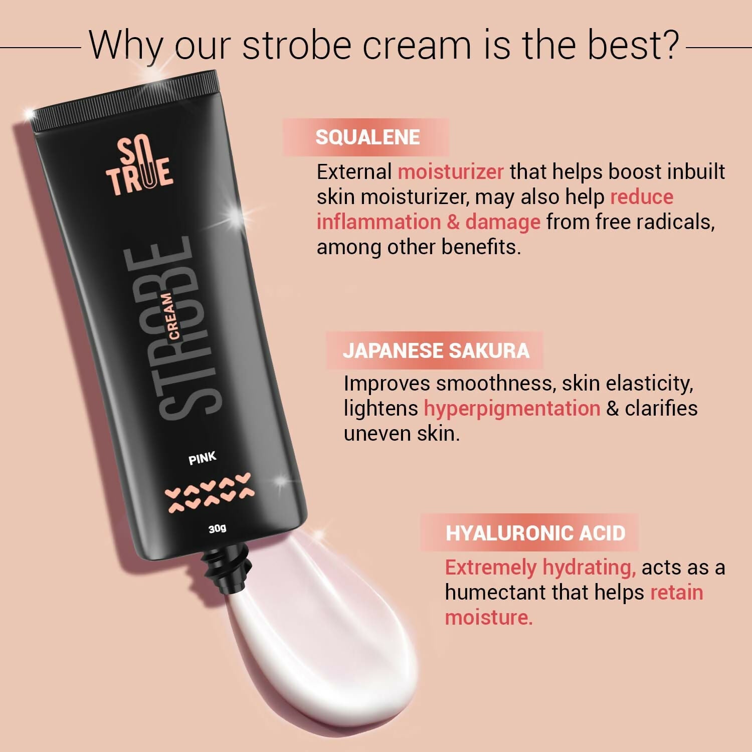 Sotrue Strobe Illuminating Cream + Moisturizer With Hyaluronic Acid - Pink