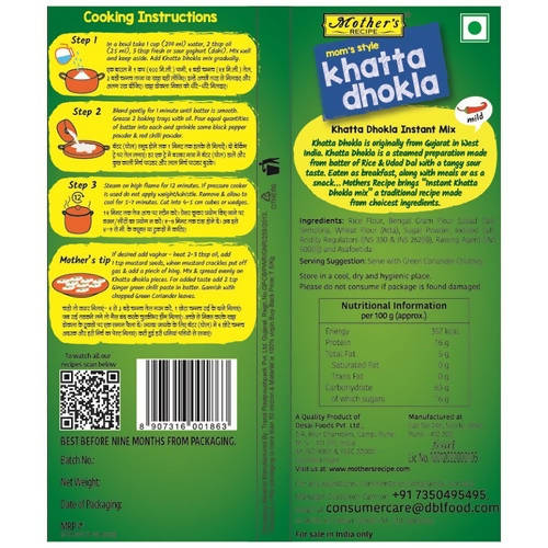 Mother's Recipe Mom's Style Khatta Dhokla Instant Mix