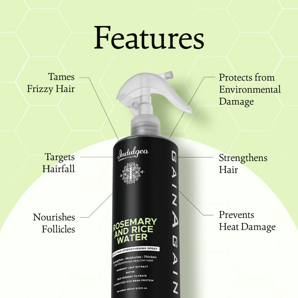 Indulgeo Essentials Rosemary And Rice Water Hair Growth Spray