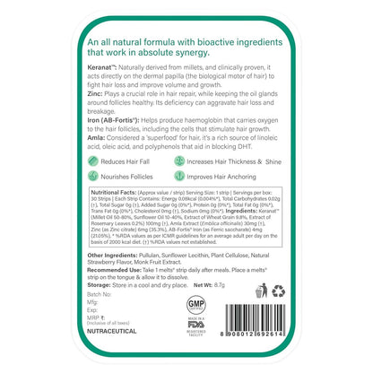 Wellbeing Nutrition Melts Healthy Hair & Hair Fall Control Strips Combo