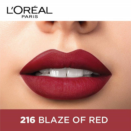 L'Oreal Paris Color Riche Moist Matte Lipstick - 216 Blaze Of Red - DrMediCart