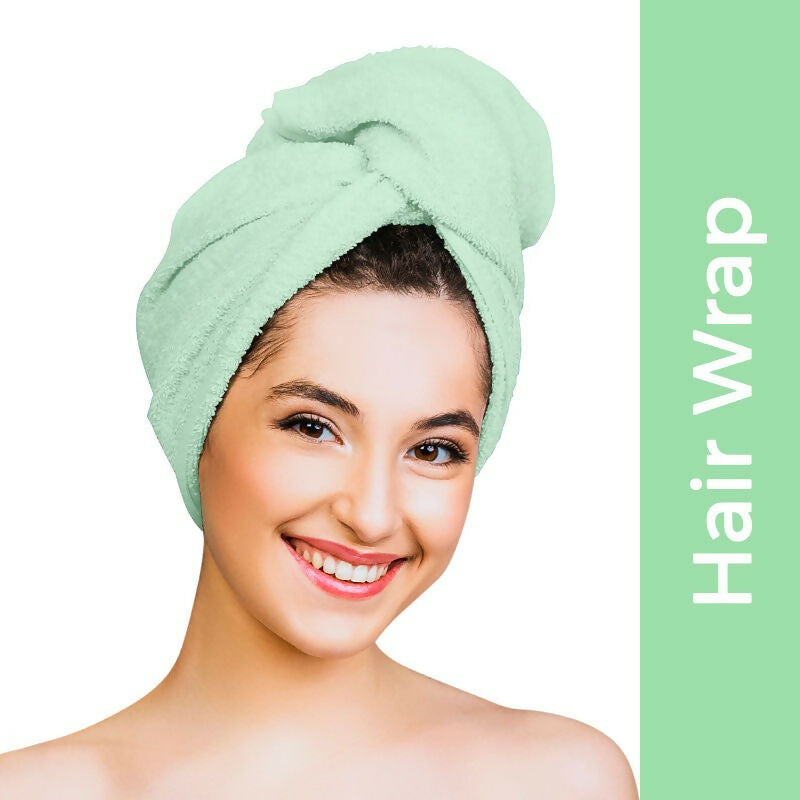 Nykaa Naturals Microfiber Hair Wrap for Frizz Free & Shiny Hair - Green