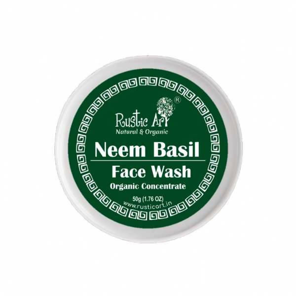 Rustic Art Neem Basil Face Wash Organic Concentrate