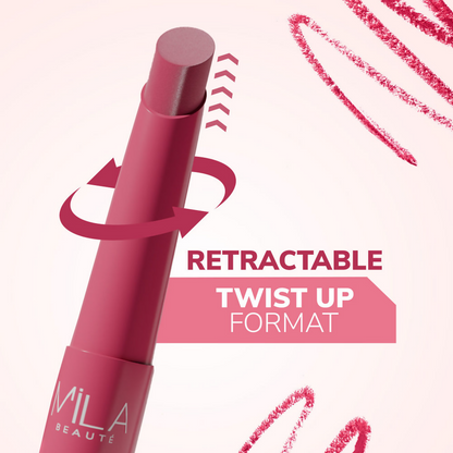 Mila Beaute Pout It Out Long Lasting & Matte Finish Lip Crayon Lipstick - Mulan