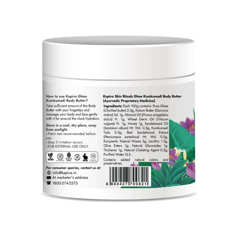 Kapiva Ayurveda Skin Rituals Ghee Kumkumadi Body Butter