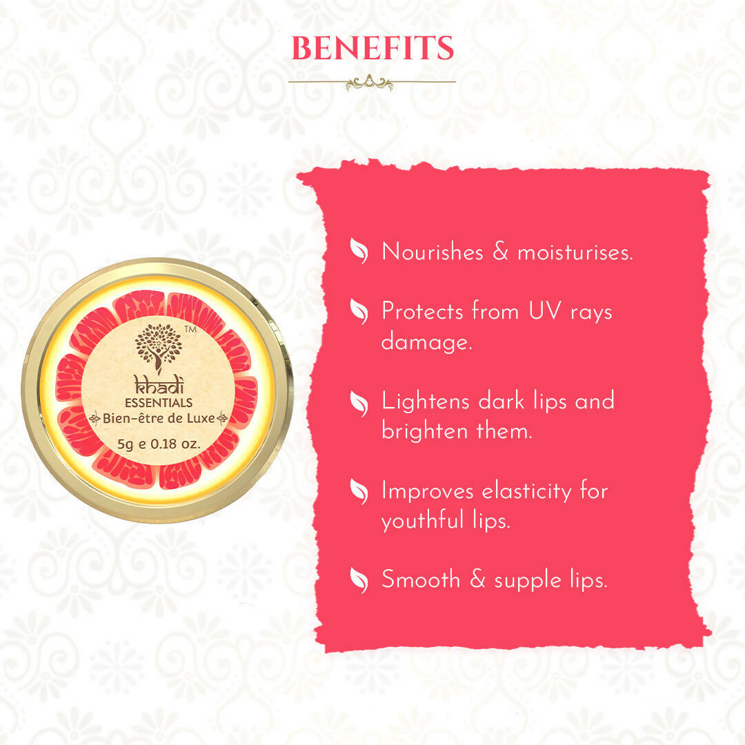 Khadi Essentials Wine Grapefruit Lip Balm