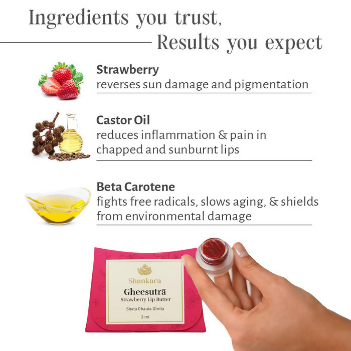 Shankara by Sri Sri Tattva Gheesutra Strawberry Lip Butter
