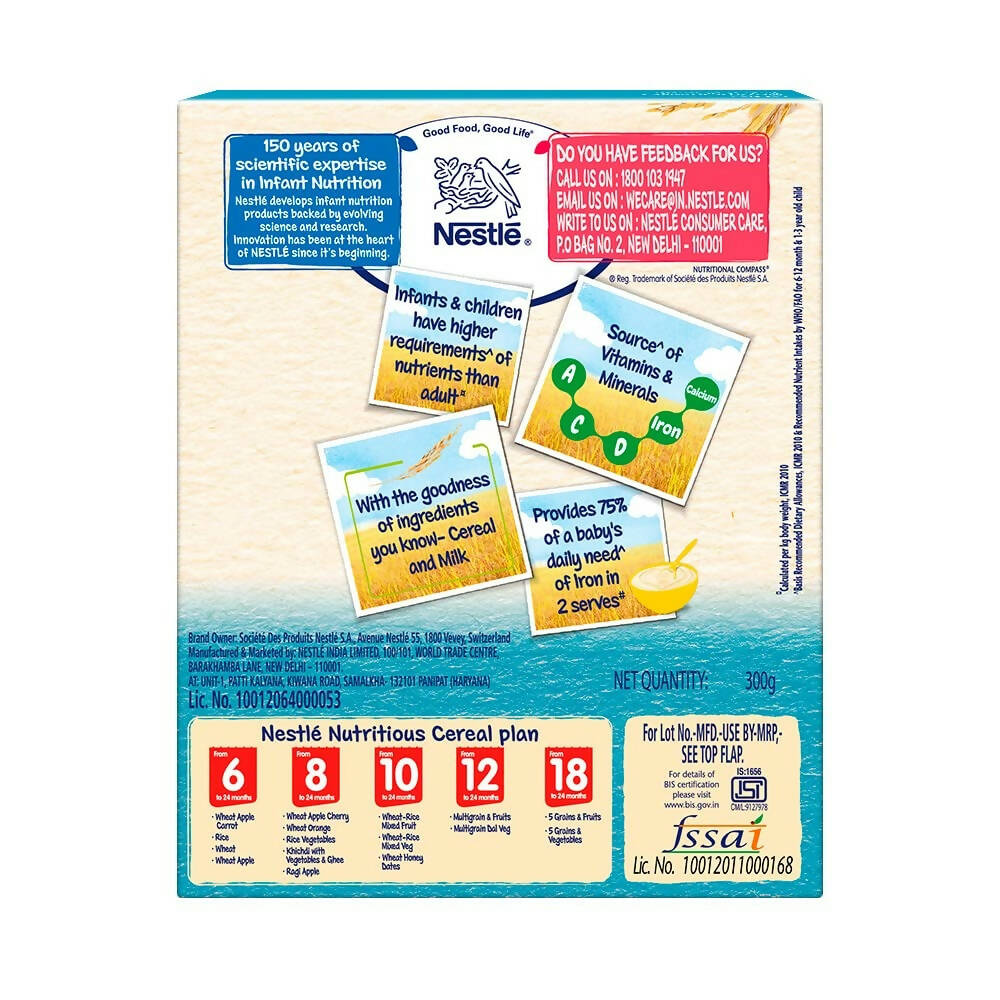 Nestle Cerelac Fortified Baby Cereal with Milk, Rice 6 to 24 months