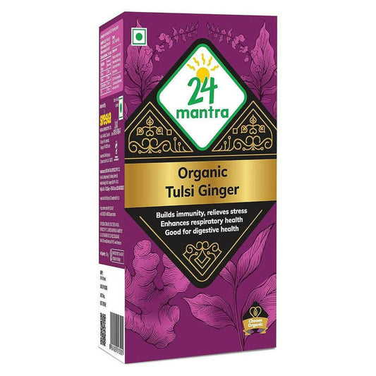 Buy 24 Mantra Organic Tulsi Ginger Tea Powder from DrMediCart, Ship from India to USA