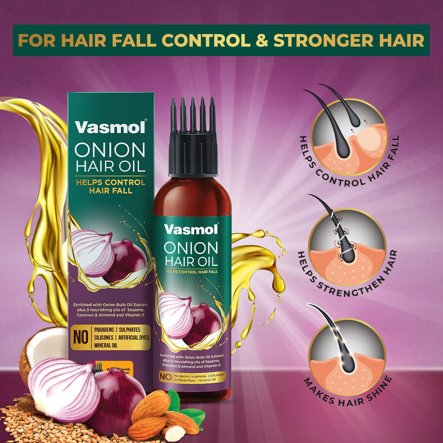 Vasmol Onion Hair Oil