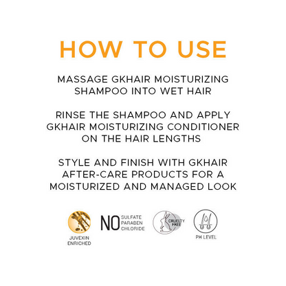 GK Hair Moisturizing Color Protection Shampoo With Nourishing Juvexin- Repairs Dry & Damaged Hair