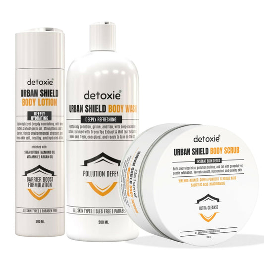 Detoxie Body Wash Lotion & Scrub Combo - Urban Shiled