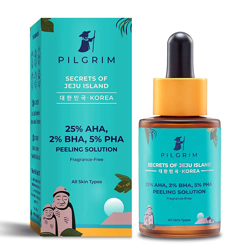 Buy Pilgrim 25% AHA + 2% BHA + 5% PHA Peeling Solution for Face Pigmentation from DrMediCart, Ship from India to USA