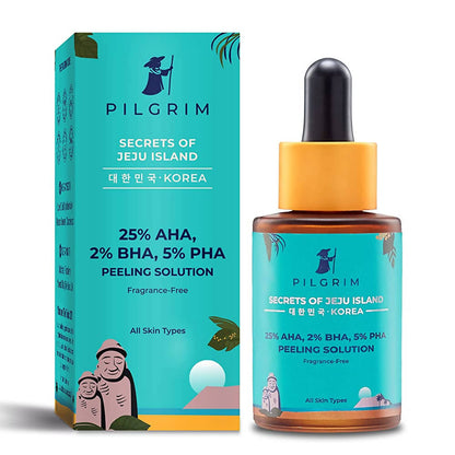 Buy Pilgrim 25% AHA + 2% BHA + 5% PHA Peeling Solution for Face Pigmentation from DrMediCart, Ship from India to USA