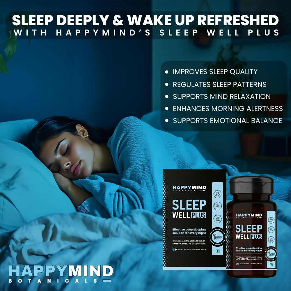 HappyMind Botanicals Sleep Well Plus Veg Tablets