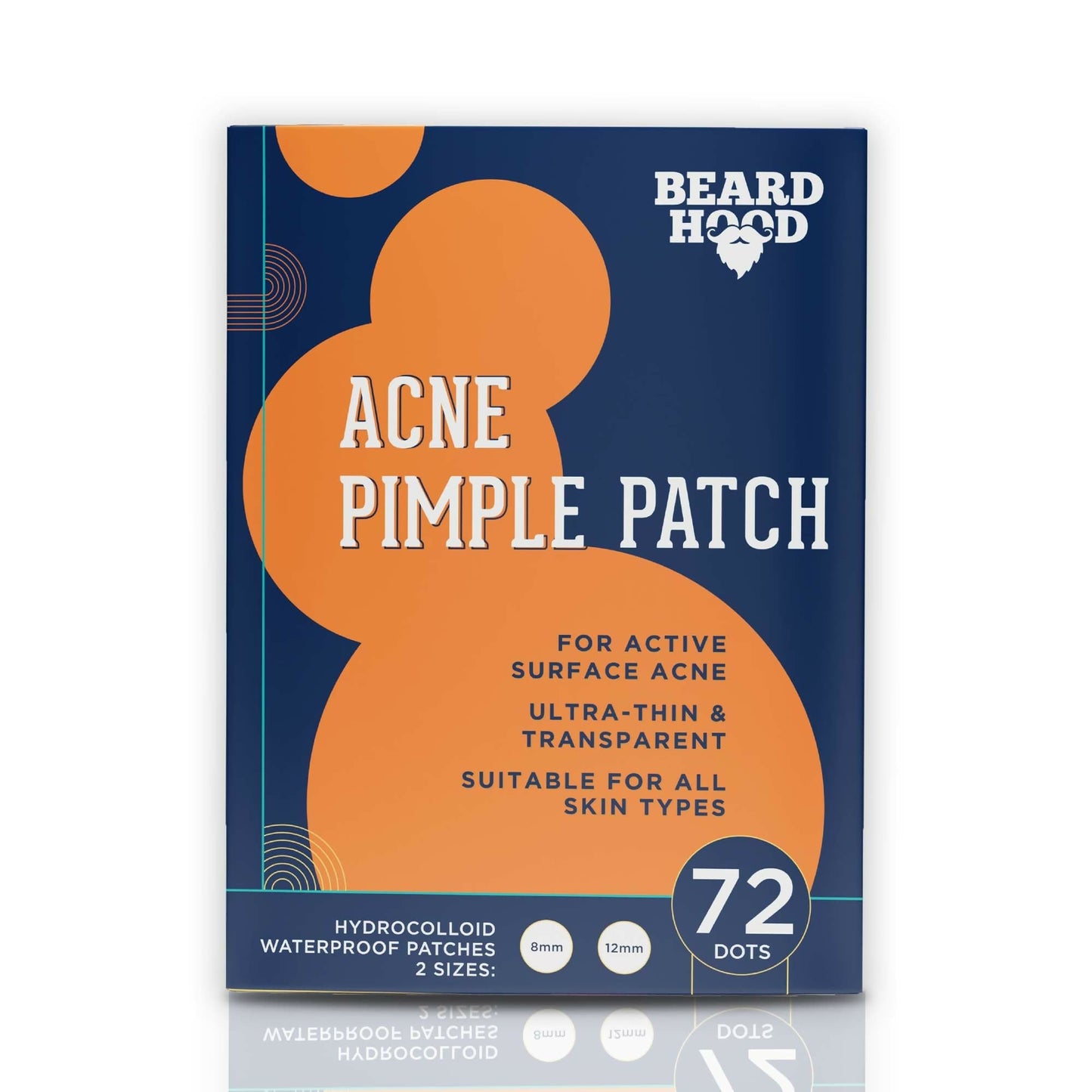 Beardhood Acne Pimple Patch Hydrocolloid Waterproof Patches For Active Surface Acne, Absorbs Pimple Overnight