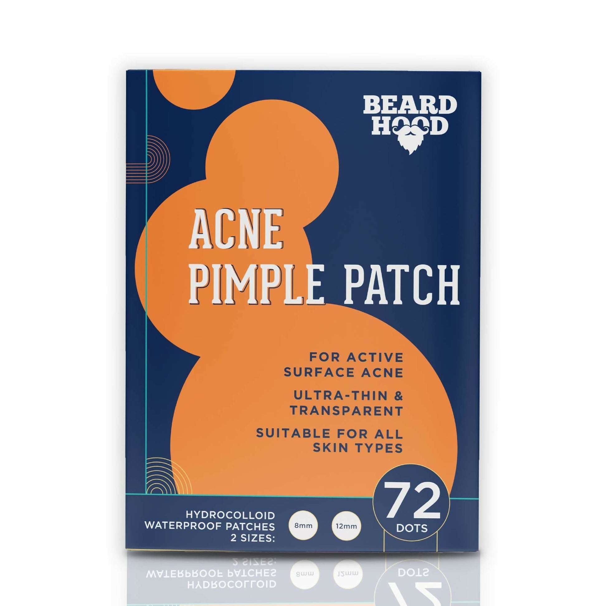 Beardhood Acne Pimple Patch Hydrocolloid Waterproof Patches For Active Surface Acne, Absorbs Pimple Overnight