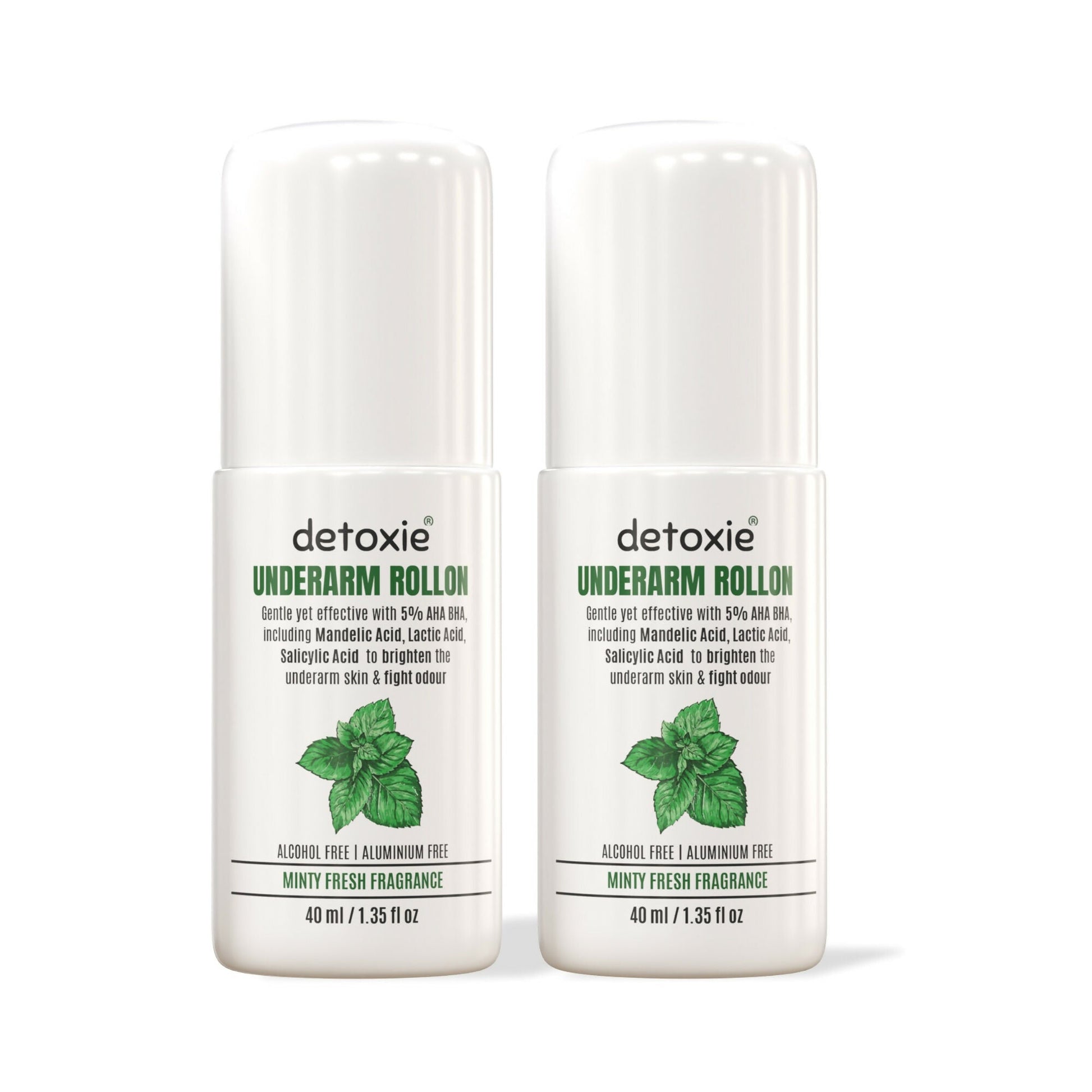 Detoxie 5% AHA BHA Underarm Lightening Deo Roll (Minty Fresh)