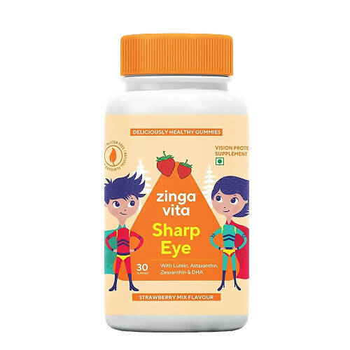Buy Zingavita Sharp Eye Gummies for Kids (Strawberry Mix Flavor) from DrMediCart, Ship from India to USA