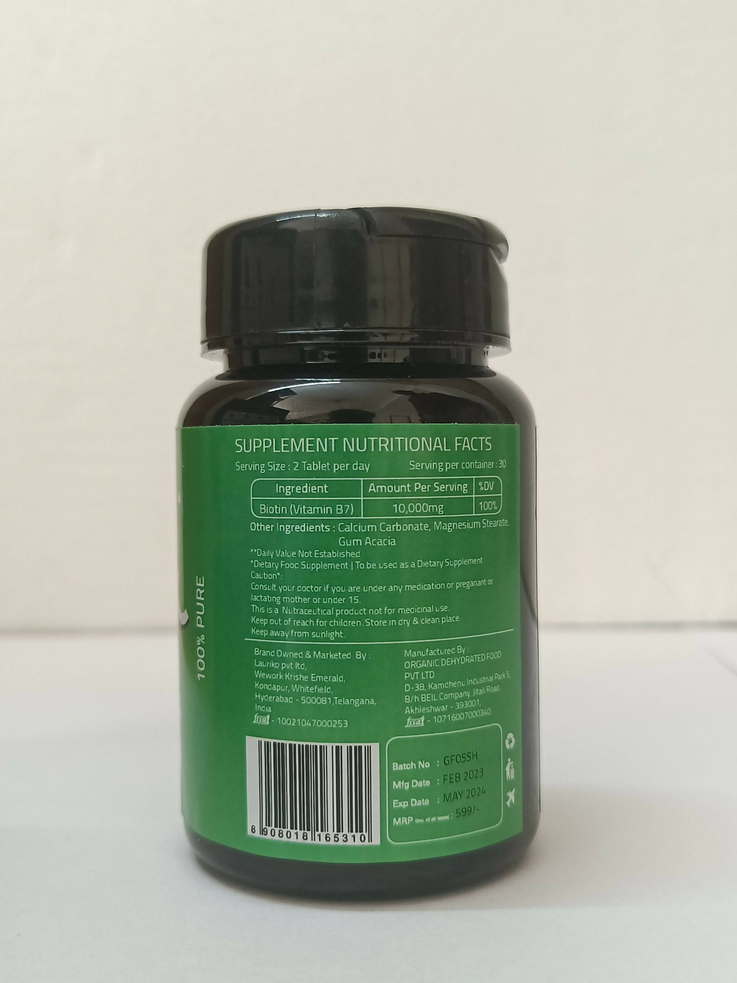 Laurik Biotin Tablets For Men And Women | Biotin Supplement For Hair Growth And Glowing Skin - DrMediCart